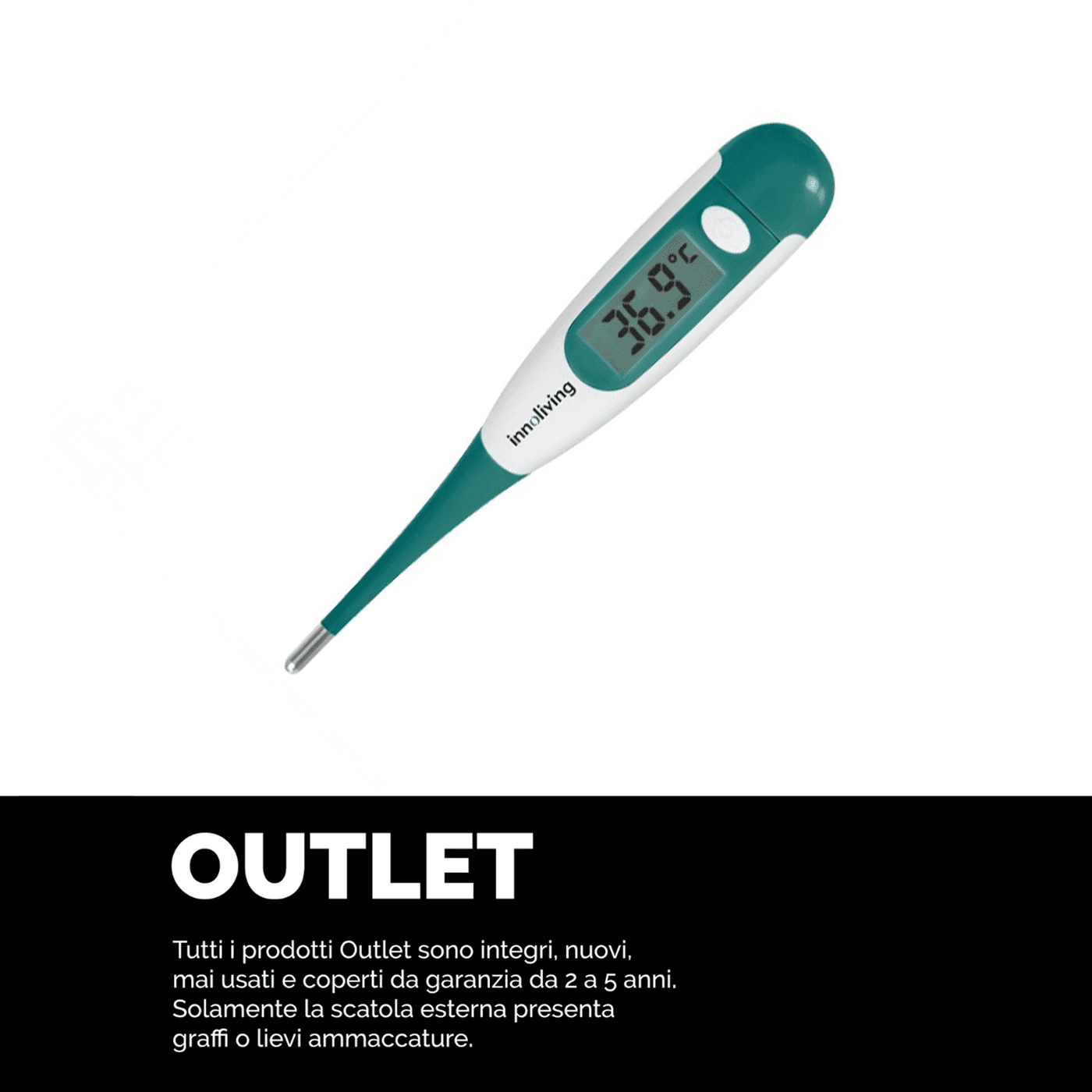 Termometro digitale con sonda flessibile, Innoliving INN-018
