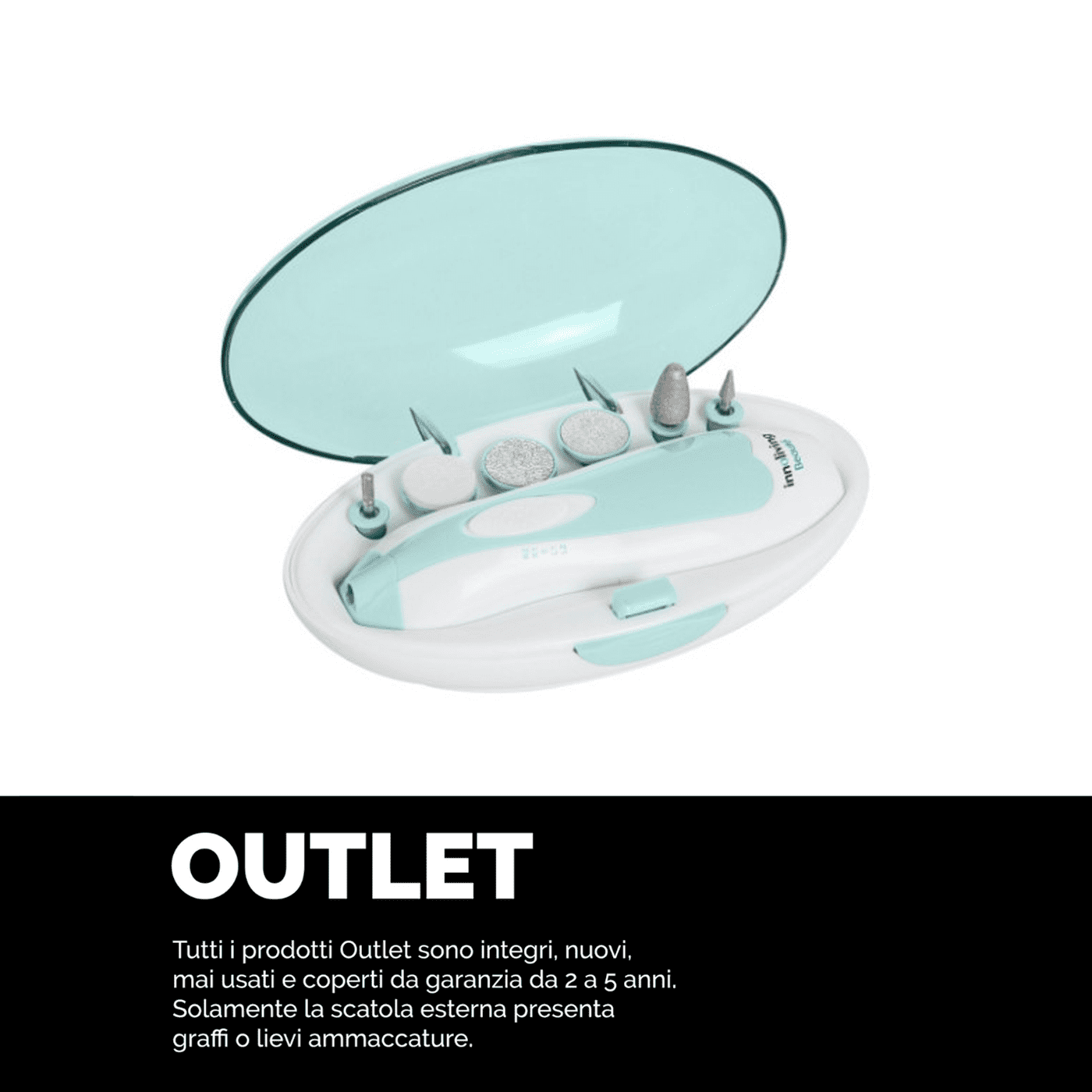 Set Manicure e Pedicure da viaggio unghie con custodia, Innoliving INN-031