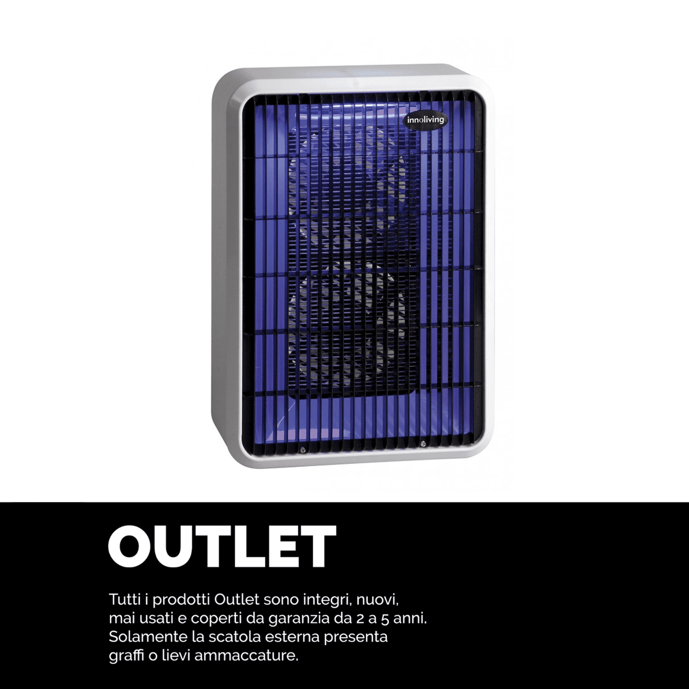Zanzariera elettrica antizanzare due ventole aspira-insetto UV, Innoliving INN-085