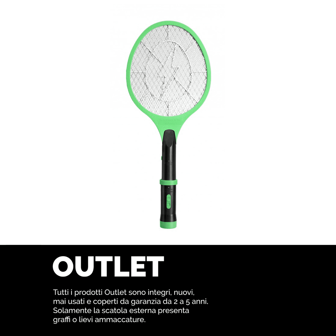 Racchetta antizanzare ricaricabile con luce LED svitabile, Innoliving INN-086