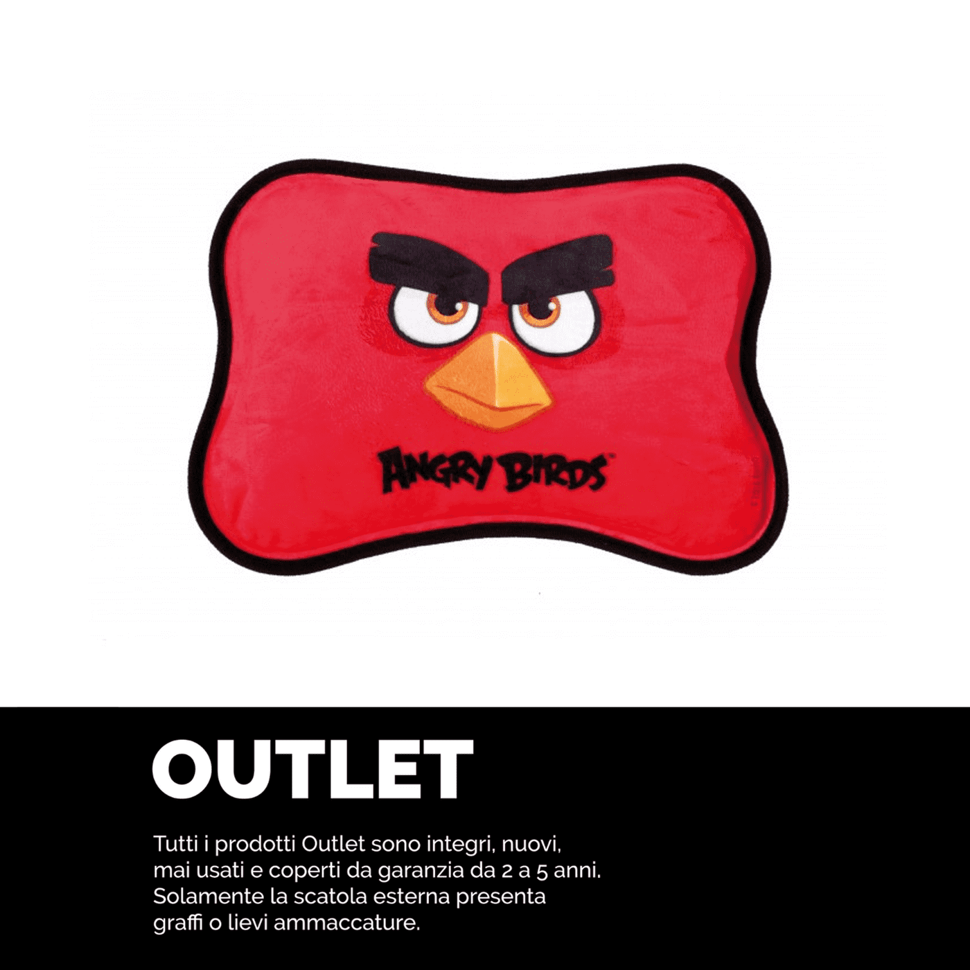 Scaldino Angry Birds "RED" con tasca scaldamani cordless, Innoliving INN-754