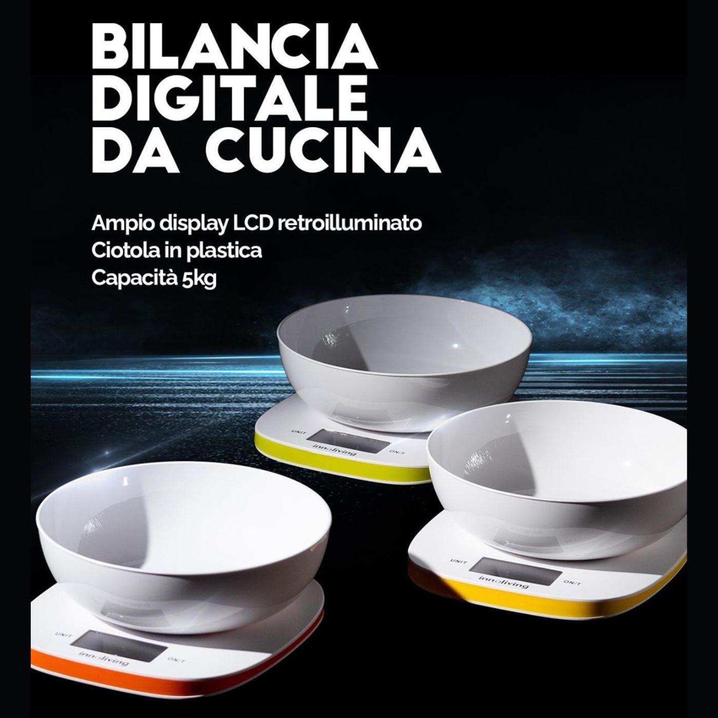 Bilancia da Cucina Digitale in Plastica Innoliving INN-132