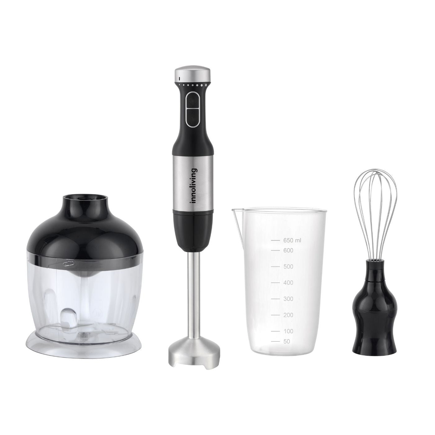 Frullatore ad Immersione 3in1 Kit, 700W, Accessori in Acciaio Inossidabile, Innoliving INN-698