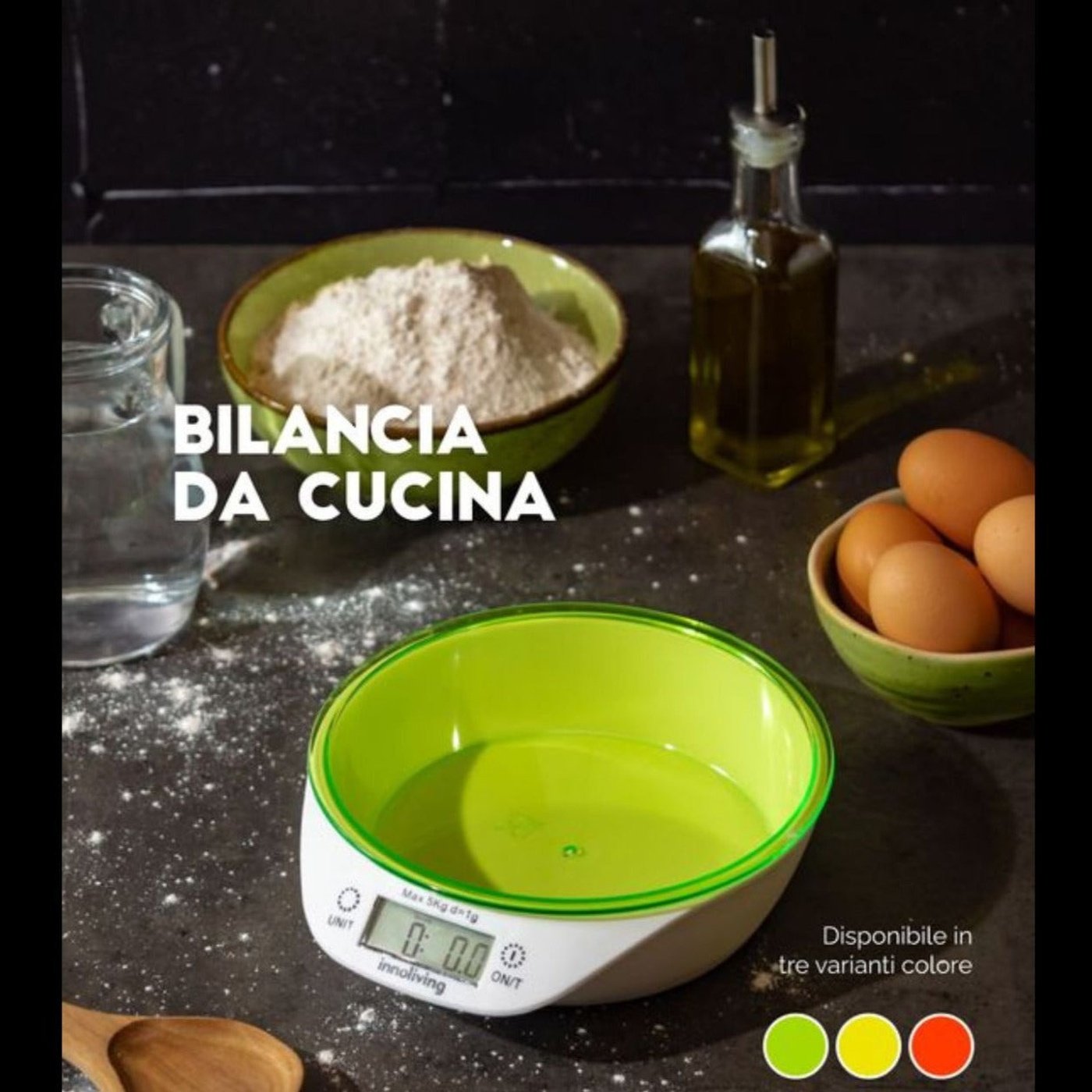 Bilancia da cucina con ciotola, Innoliving INN-133