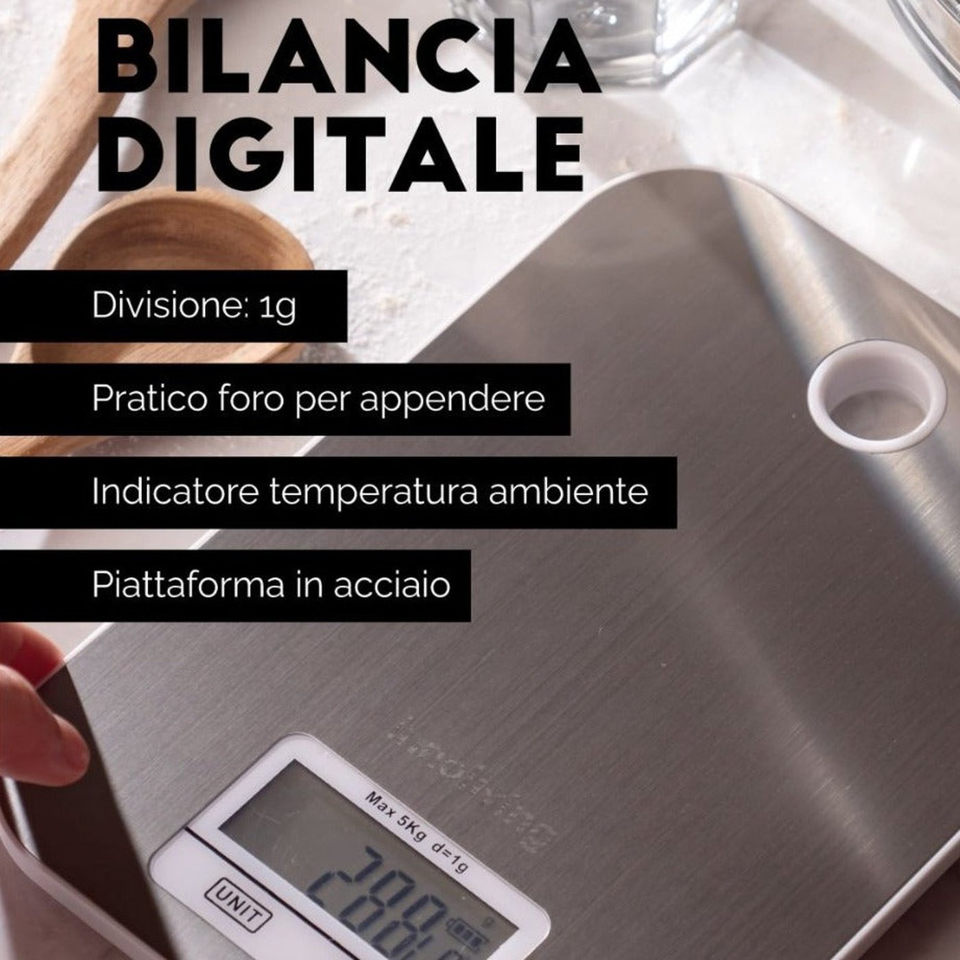 Bilancia Digitale da cucina, Innoliving INN-134