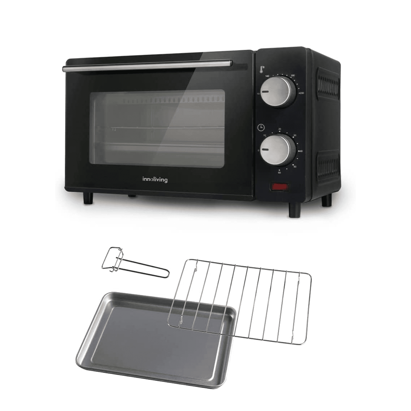 Forno Elettrico da Tavolo con Termostato 230° e Timer, Griglia e Teglia Incluse, Innoliving INN-790