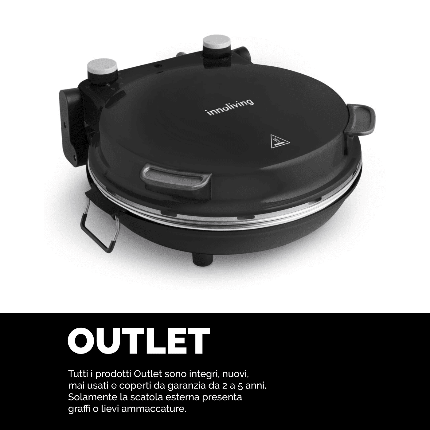 Forno Pizza con Termostato 1200W Ceramic Innoliving INN-796