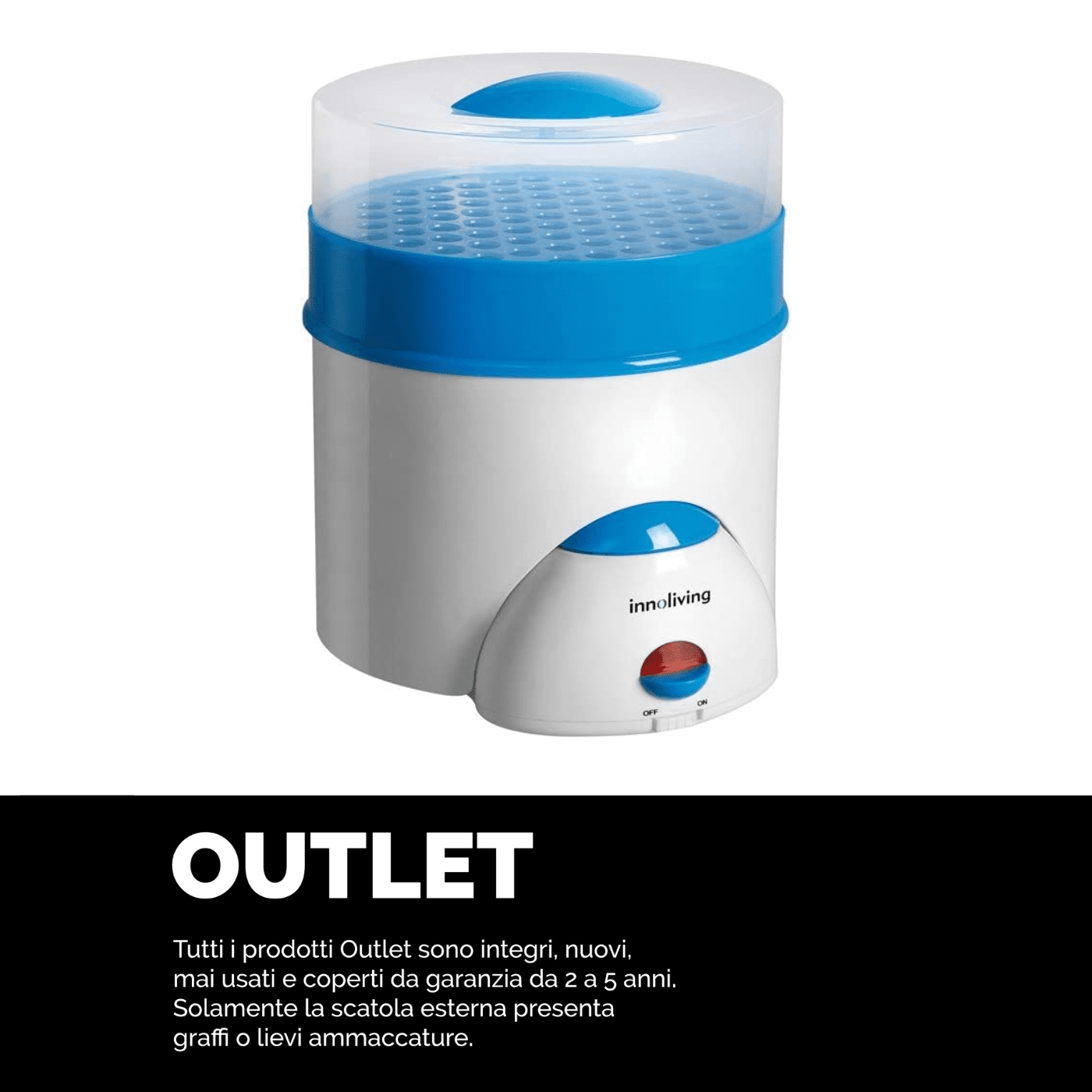 Sterilizzatore a Vapore 4 in 1, Blu Innoliving Inn-303