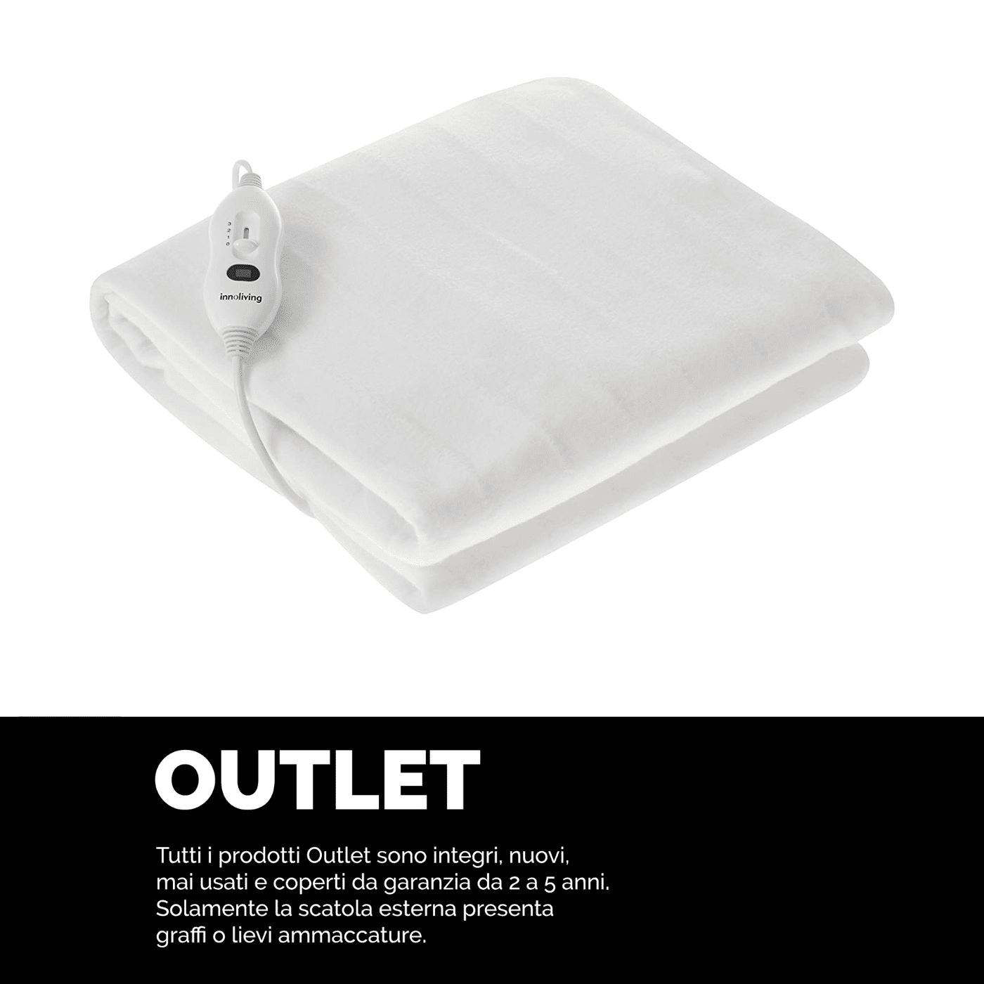 Scaldaletto, Materiale Sintetico a Una Piazza E Mezza, 150x122x8 cm, Innoliving INN-767