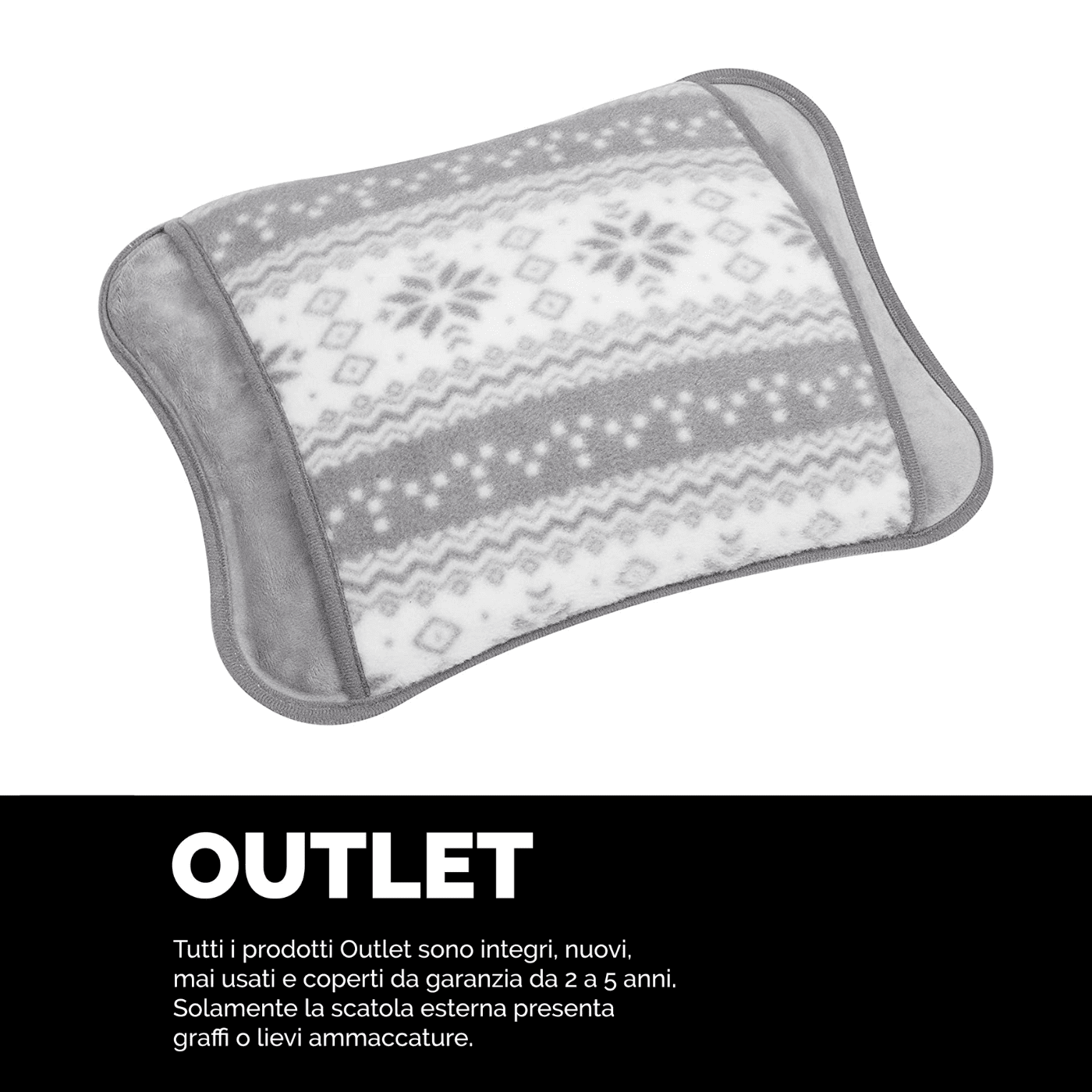 Scaldino Elettrico, Materiale Sintetico, Grigio, 20x7x13 cm INN-765