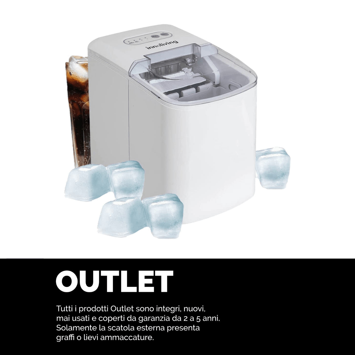 Macchina Fabbricatore di Ghiaccio Innoliving INN-851