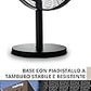 Innoliving Ventilatore Metallo INN-530B/529B, Tavolo o Piantana, Diametro 35-45 cm, 3 Velocità, Modalità Oscillazione, Struttura Robusta Metallo Nero, Inclinazione Regolabile 35-50W Da Tavolo