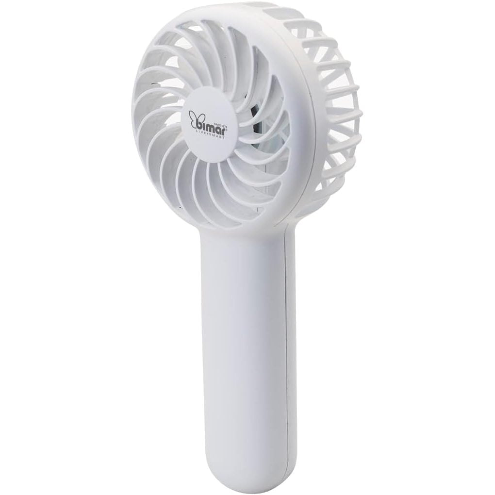 bimar VA50 Ventilatore Portatile, Mini ventilatore usb, Mini ventilatore portatile, Regolazione Intensità e Modalità dell’Aria, Da Tavolo, Con Supporto di Appoggio, 3 Velocità