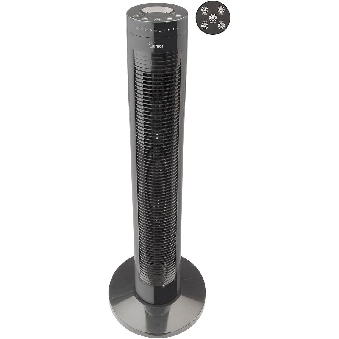 bimar Ventilatore a torre 80 cm.Ventilatore a Colonna, Ventilatore silenzioso,Regolazione Intensità Modalità e Direzione dell’Aria,Timer e Telecomando, Oscillazione Automatica, Funzione Sleep