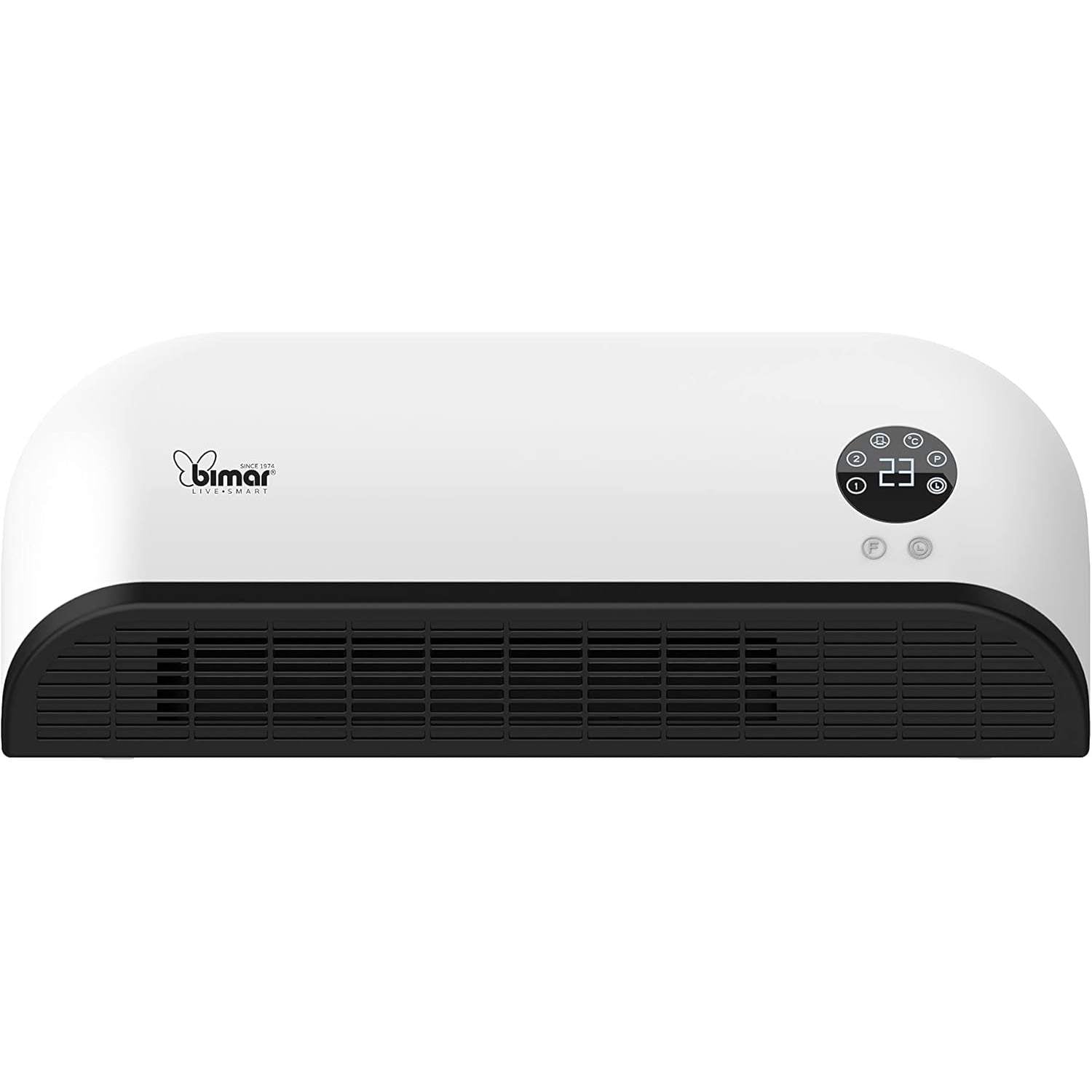 Bimar HP093 Termoventilatore a Parete Eroga Calore in Base alla Temperatura Ambiente. Termoventilatore con Timer, Telecomando, Programmatore Giornaliero e Settimanale, 2 Potenze di Riscaldamento