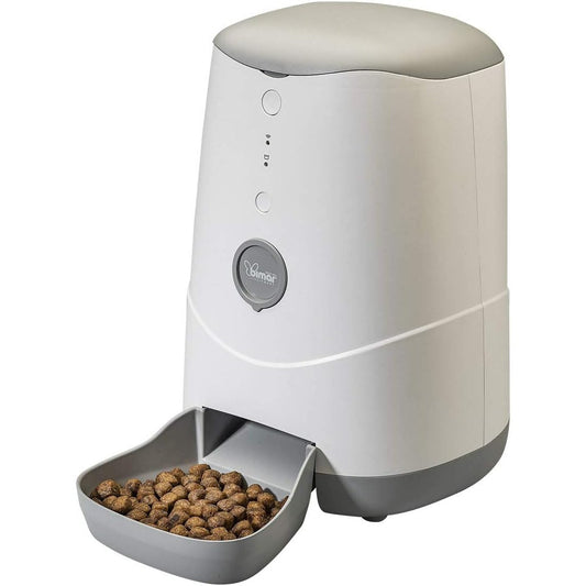 HI.PET PDE3S Distributore cibo gatti e cani intelligente Smart WiFi, dispenser automatico cibo animali Crocchette e Croccantini, Compatibile iOS Android, programma quantita' giornaliere o settimanali