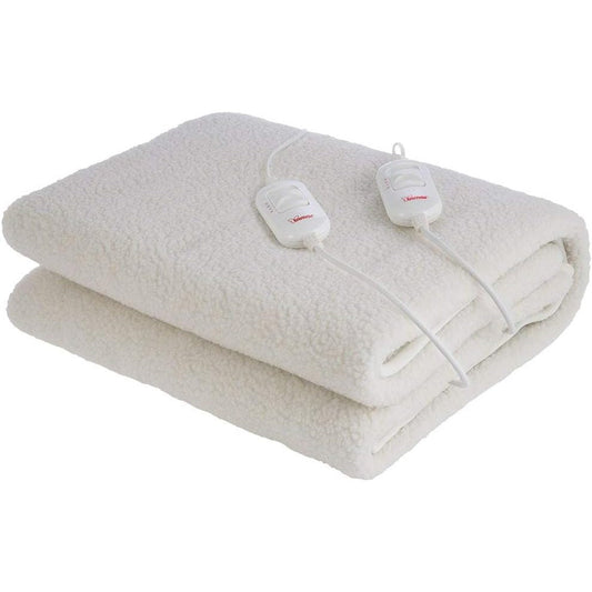 bimar SCL12A Scaldaletto Matrimoniale Termico Pisolo, 2 Piazze 160x140cm, Coperta elettrica in Tessuto Lana Sintetica. Riscaldamento Rapido 3 Livelli di Temperatura, Protezione da Surriscaldamento