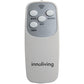 Innoliving Ventilatore a Piantana INN-503ROUNDR con Telecomando, Griglia Mesh, Diametro 40 cm, 3 Velocità, Oscillazione, Altezza Regolabile, Base Rotonda Con Telecomando