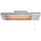 Bimar HR312 Stufa Elettrica da Esterno al Quarzo da 1500W, Stufetta Radiante a Parete con 3 Potenze di Riscaldamento Istantaneo, Kit fissaggio incluso, Orientabile 0-90 Gradi, Accensione a Corda
