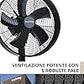 Innoliving Ventilatore Metallo INN-530B/529B, Tavolo o Piantana, Diametro 35-45 cm, 3 Velocità, Modalità Oscillazione, Struttura Robusta Metallo Nero, Inclinazione Regolabile 35-50W Da Tavolo