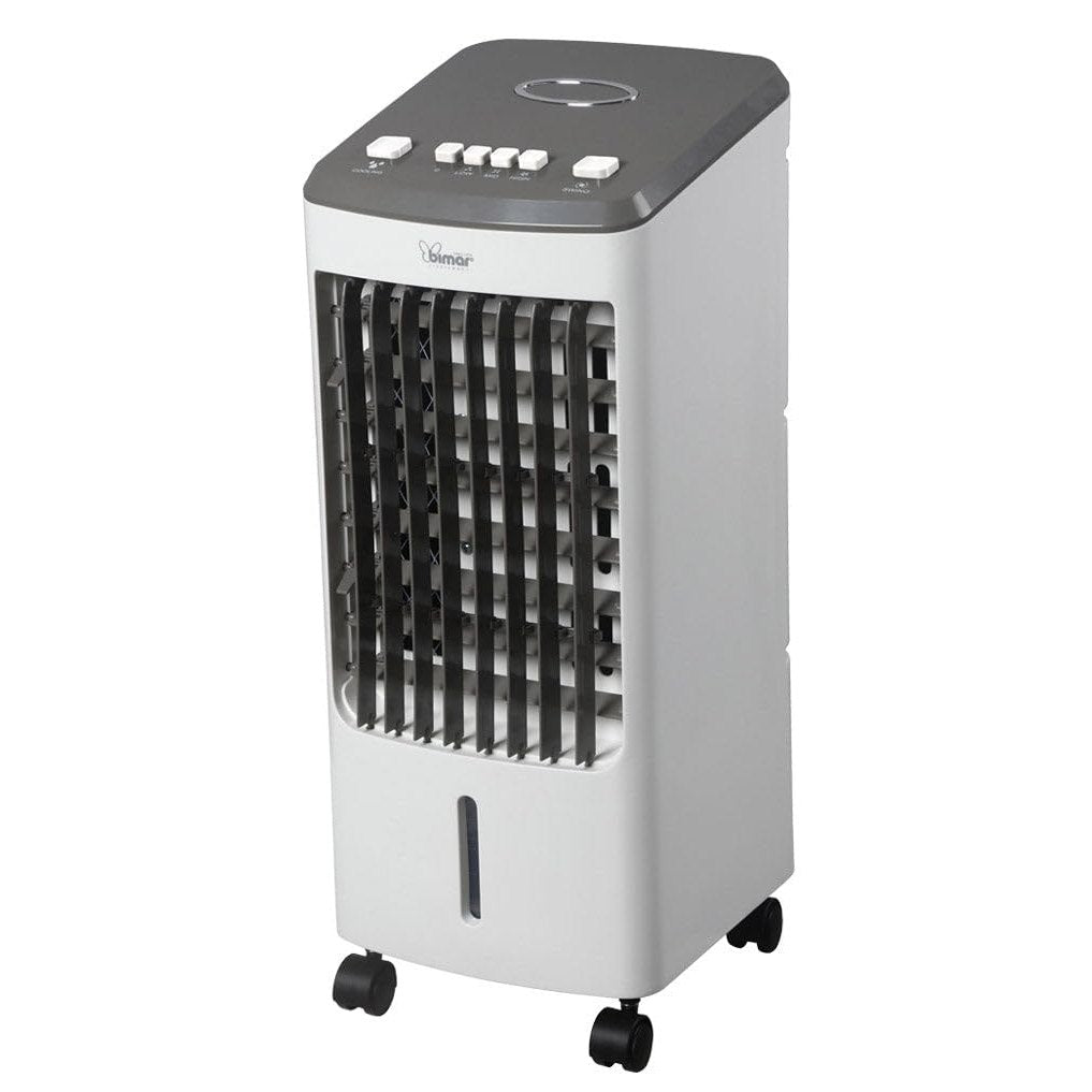 Bimar VR35 Raffrescatore, Ventilatore, Purificatore d'Aria 3 in 1, Oscillazione Automatica Dx/Sx, Funzione Rinfrescante e 3 Velocità, Serbatoio 7 Litri, 8 ore di Aria Fresca, Filtri Rimovibili