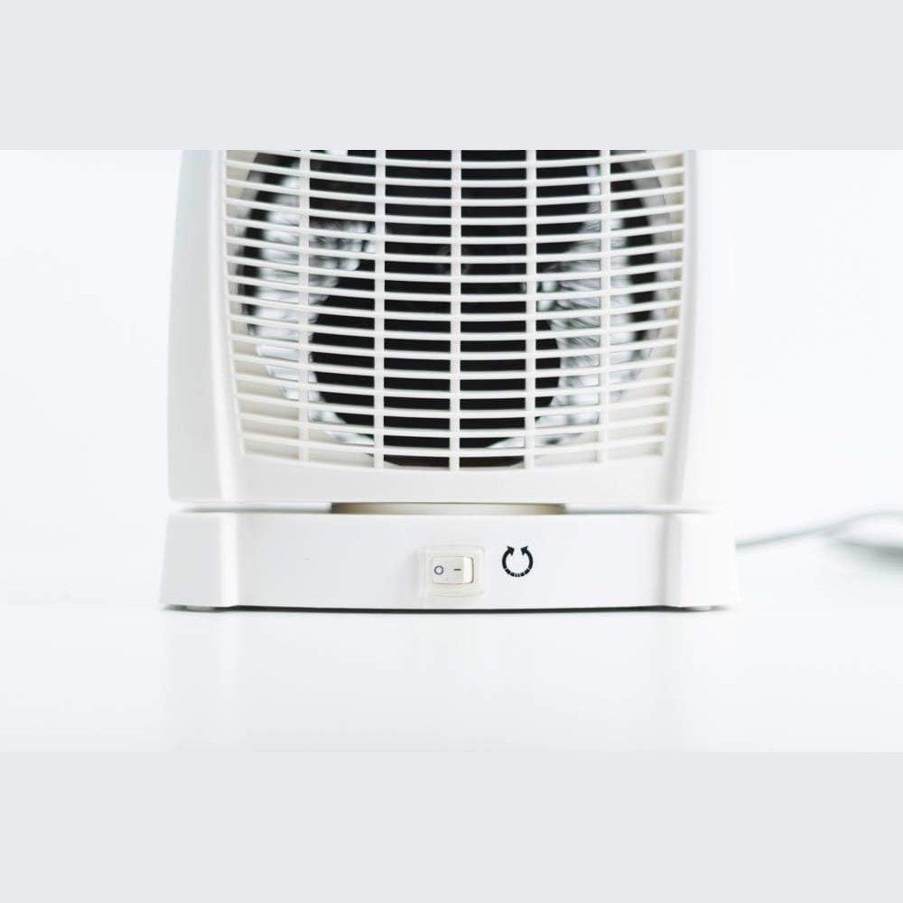 bimar HF195 Stufa elettrica Termoventilatore Elettrico da 2000W a Basso Consumo con Termostato Regolabile e Oscillazione Destra Sinistra, Corpo in Plastica con Maniglia Integrata