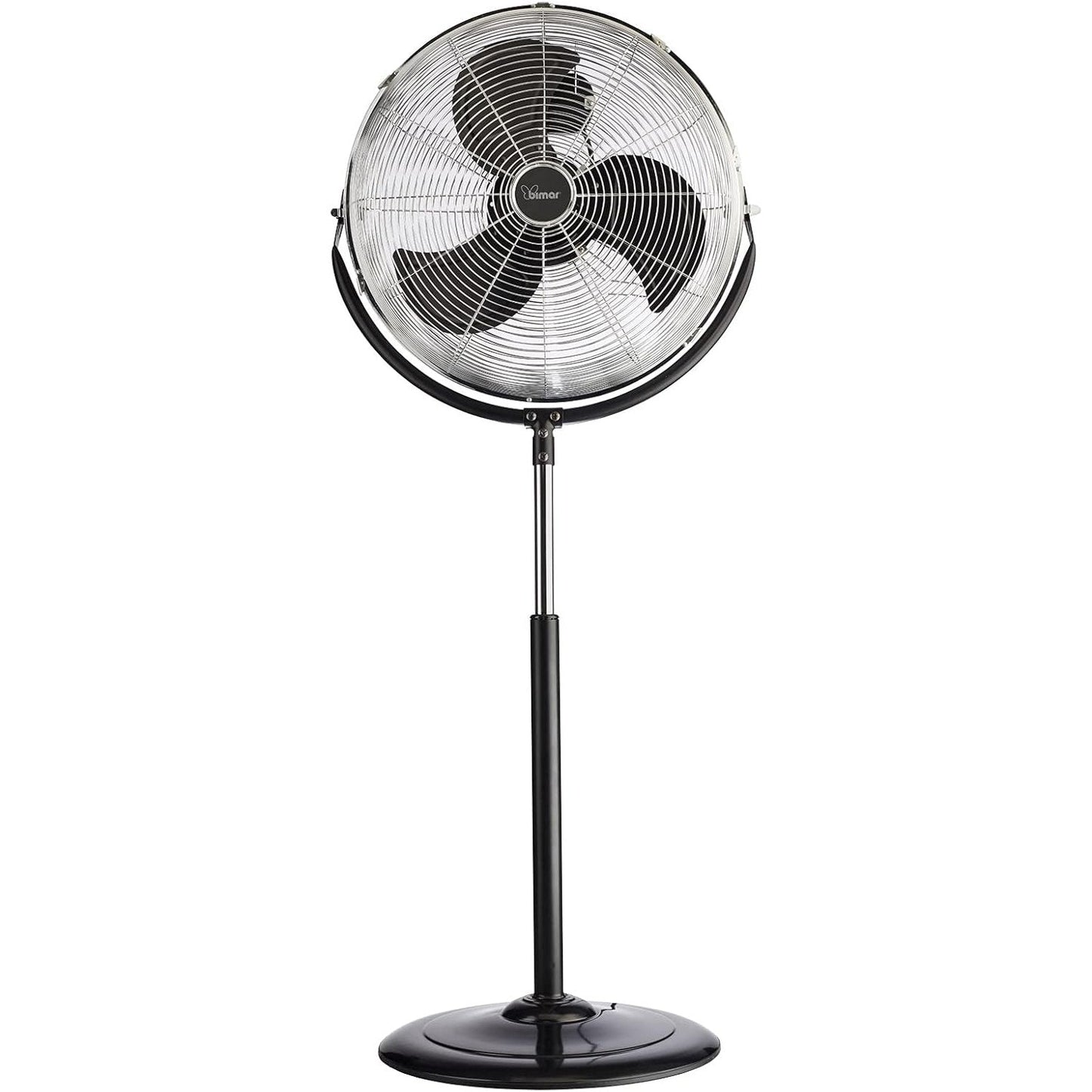 bimar VPS58 Ventilatore a Piantana ad Alta Velocità con Altezza Regolabile (max 138cm), Ventilatore Piantana con Selettori Velocità, Elica Ø45 cm con 3 Pale, Motore da 100W.