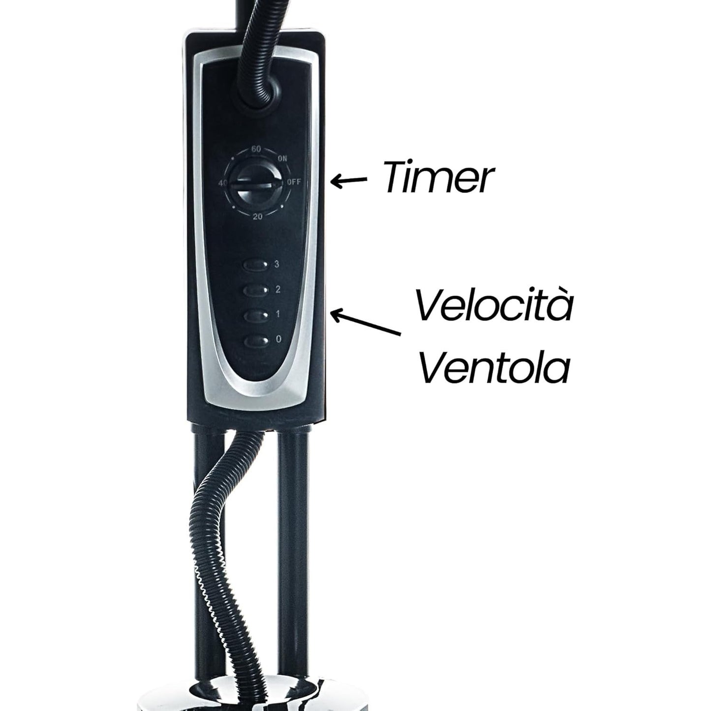 Innoliving Ventilatore a Piantana con Nebulizzatore INN-531, 3 Velocità, Getto Regolabile, Serbatoio 3L, Oscillazione e Inclinazione Regolabile, Timer 60 Min, Potenza 75W, Base Rotonda, Design Classic
