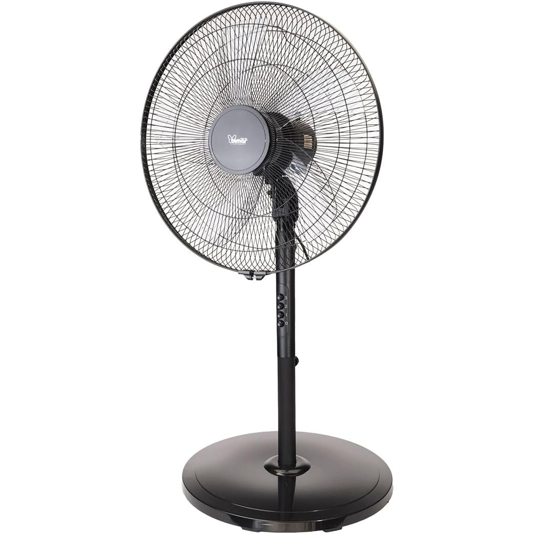 bimar VP165 Ventilatore a Piantana D45cm Altezza Regolabile, H1,65-1,33-0,96 5 Pale, 3 Velocità, Oscillazione Automatica DX SX. Inclinazione Regolabile. 60W