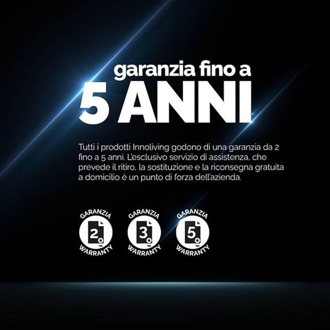 Innoliving Guarnizione Universale per Finestre INN-52001, Compatibile con Condizionatori d’Aria Portatili, Design Regolabile fino a 4m, Materiale Impermeabile TERYLENE, Sistema a Velcro con Zip