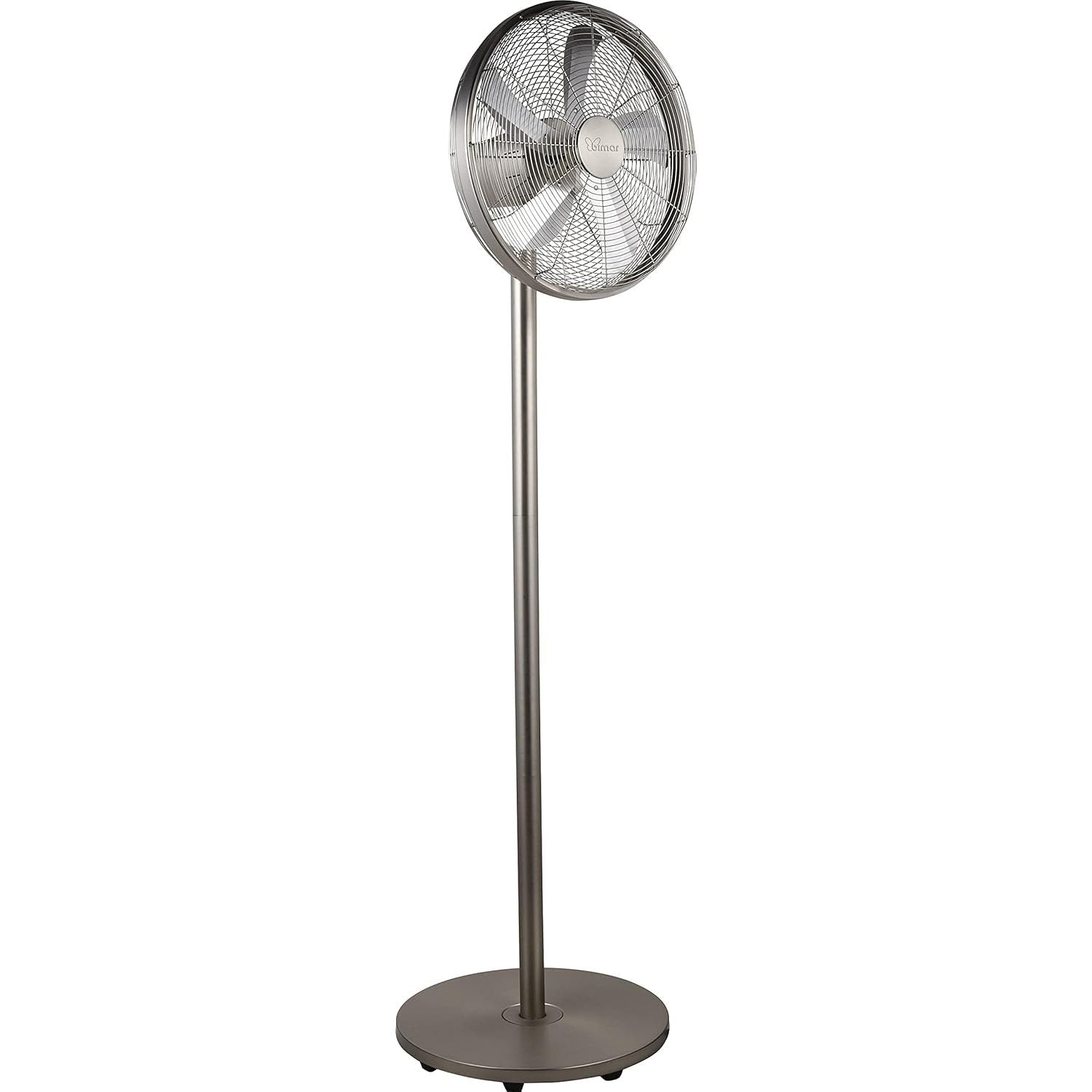 bimar VPM411 Ventilatore a Piantana Altezza max 167 cm in Metallo, Ventilatore Silenzioso con Selettore 0+3 Velocità, Elica Ø 40 cm con 5 Pale, Motore 60W, Tasto Oscillazione Destra-Sinistra