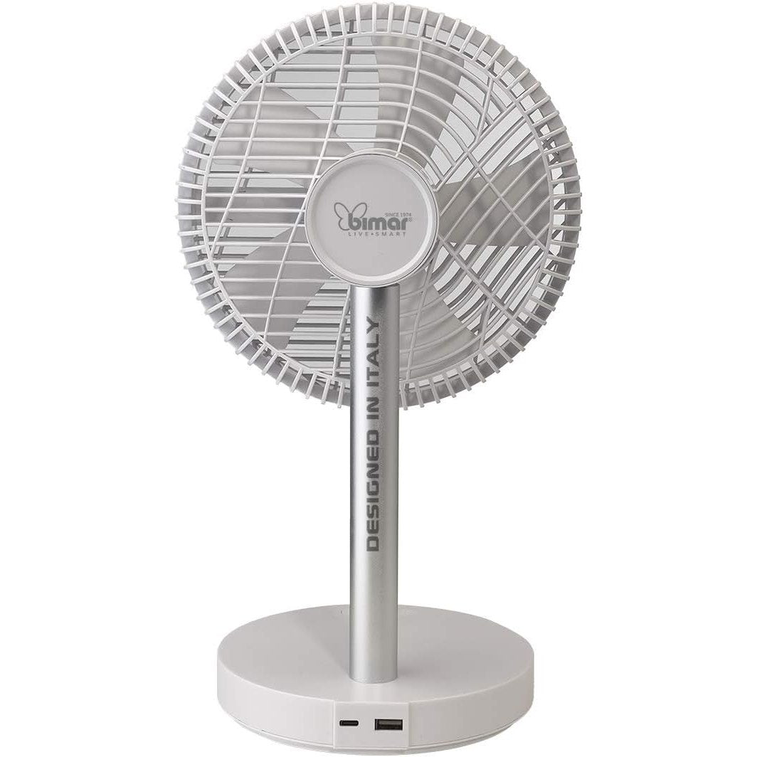 BIMAR VD200 Ventilatore da tavolo 20 cm, Ventilatore Smart con batteria ricaricabile, Ventilatore Wifi con App iOS e Android, Ventilatore wireless, controllo vocale