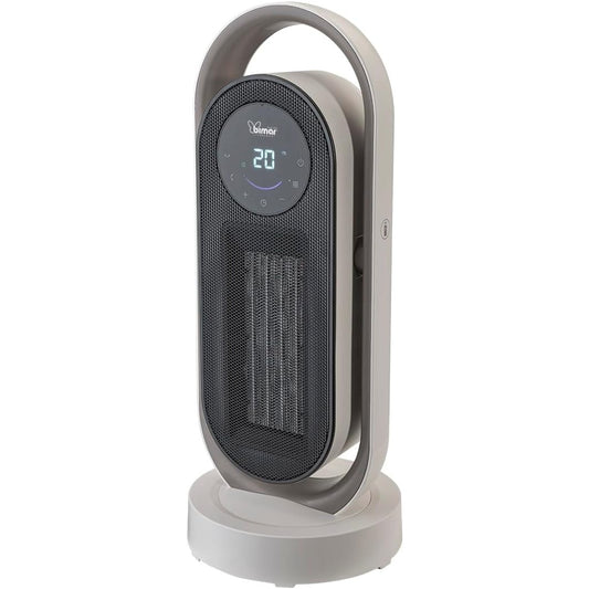 Bimar INB-HP132 Termoventilatore PTC a Colonna 3D Elettronico, Stufetta 2000W a Basso Consumo con Telecomando e Timer 24h, Termostato Regolabile e 2 Potenze di Riscaldamento, Oscillazione Automatica