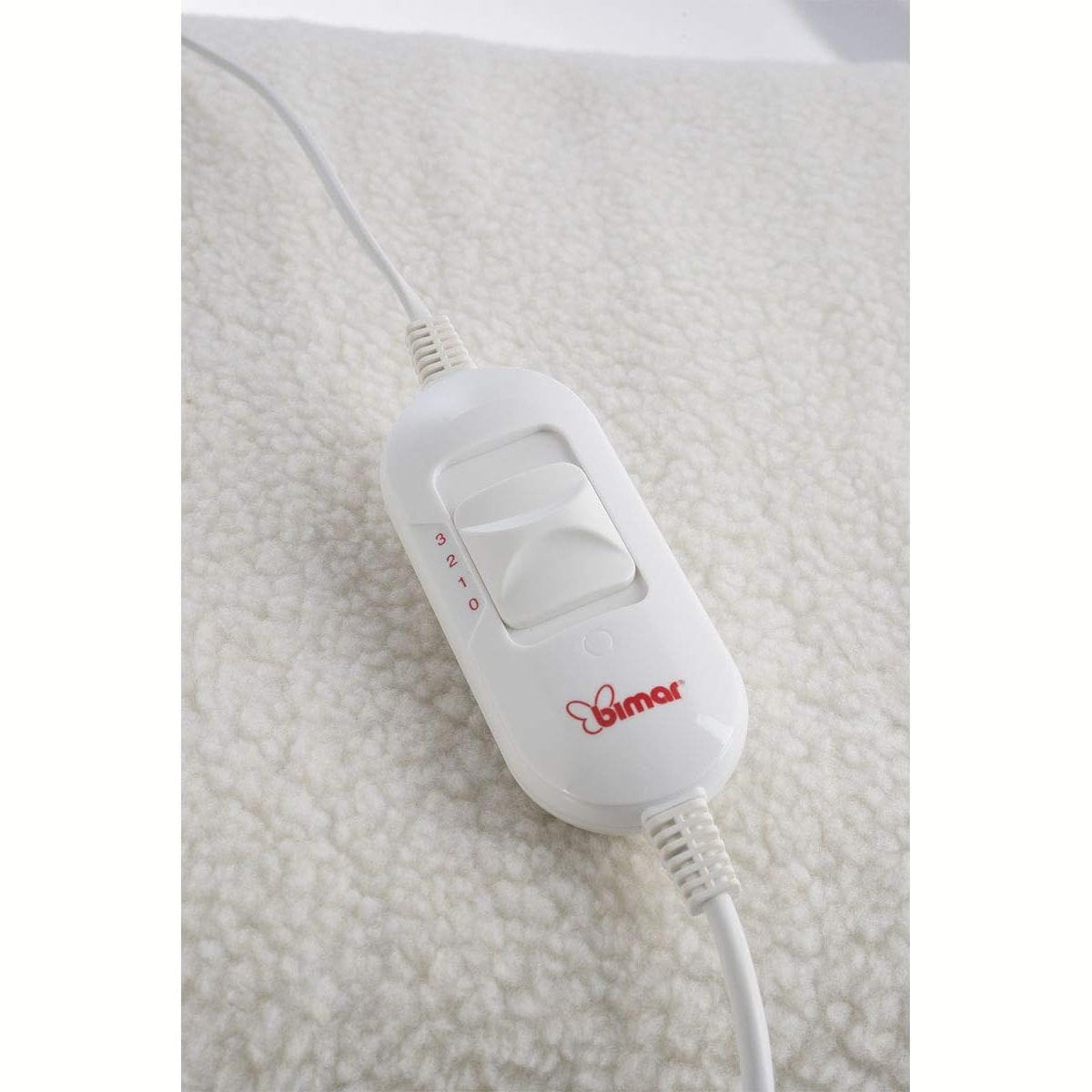 bimar SCL12A Scaldaletto Matrimoniale Termico Pisolo, 2 Piazze 160x140cm, Coperta elettrica in Tessuto Lana Sintetica. Riscaldamento Rapido 3 Livelli di Temperatura, Protezione da Surriscaldamento