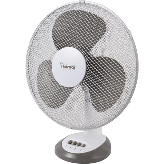 Bimar INB-VT415 Ventilatore da Tavolo 40 cm con Selettore 3 Velocità, Elica con 3 Pale, Orientabile Destra - Sinistra, Inclinazione Regolabile Alto - Basso, Motore da 45W