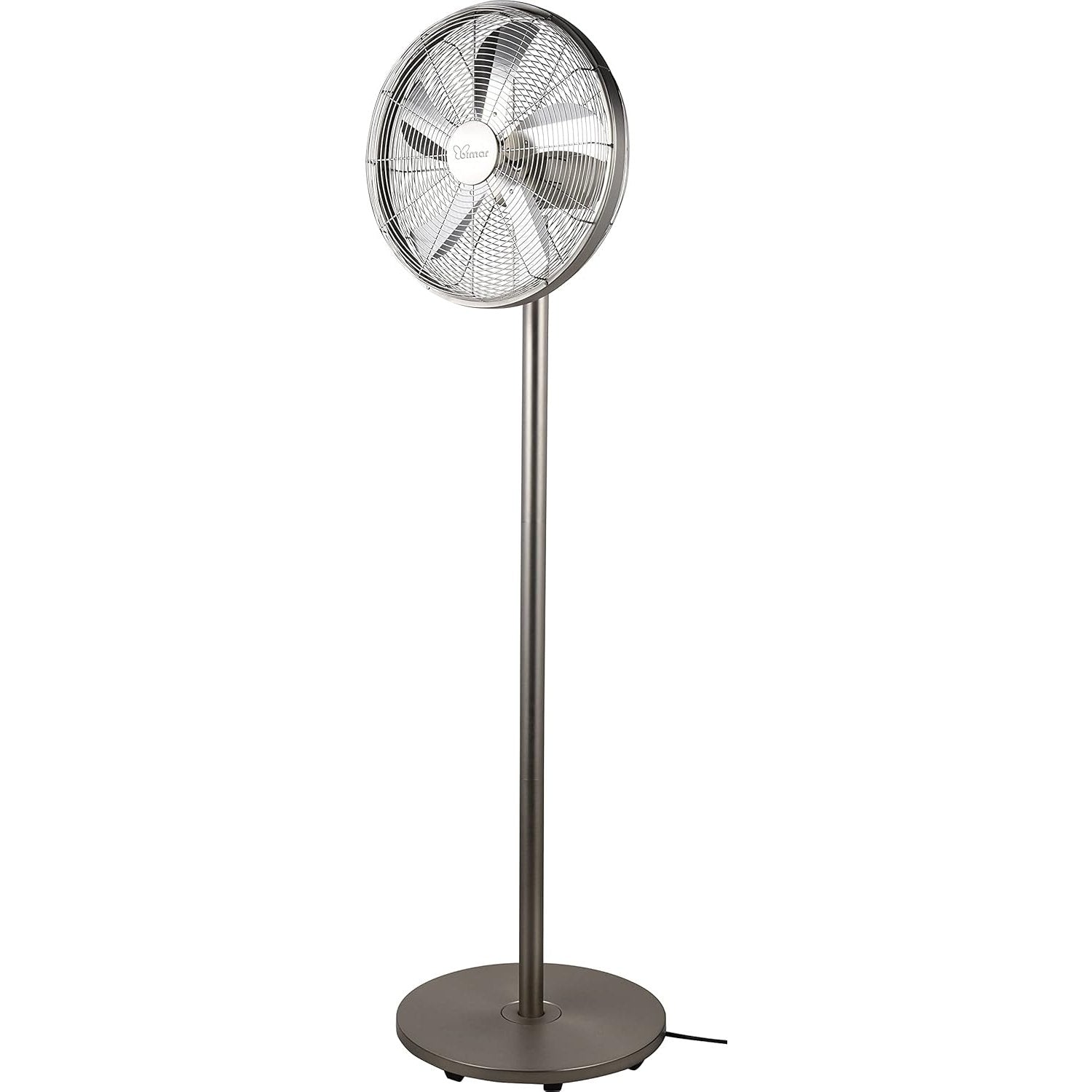 bimar VPM411 Ventilatore a Piantana Altezza max 167 cm in Metallo, Ventilatore Silenzioso con Selettore 0+3 Velocità, Elica Ø 40 cm con 5 Pale, Motore 60W, Tasto Oscillazione Destra-Sinistra