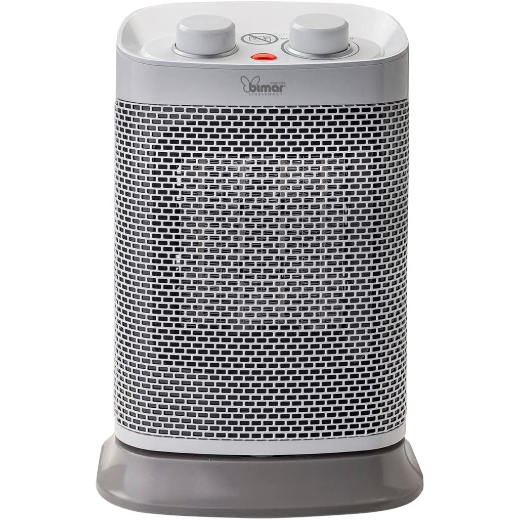 Bimar HP121 Stufetta Elettrica, Termoventilatore Elettrico da 1500W a Basso Consumo con Termostato Regolabile e 2 Potenze di Riscaldamento, Corpo in Plastica con Maniglia Integrata