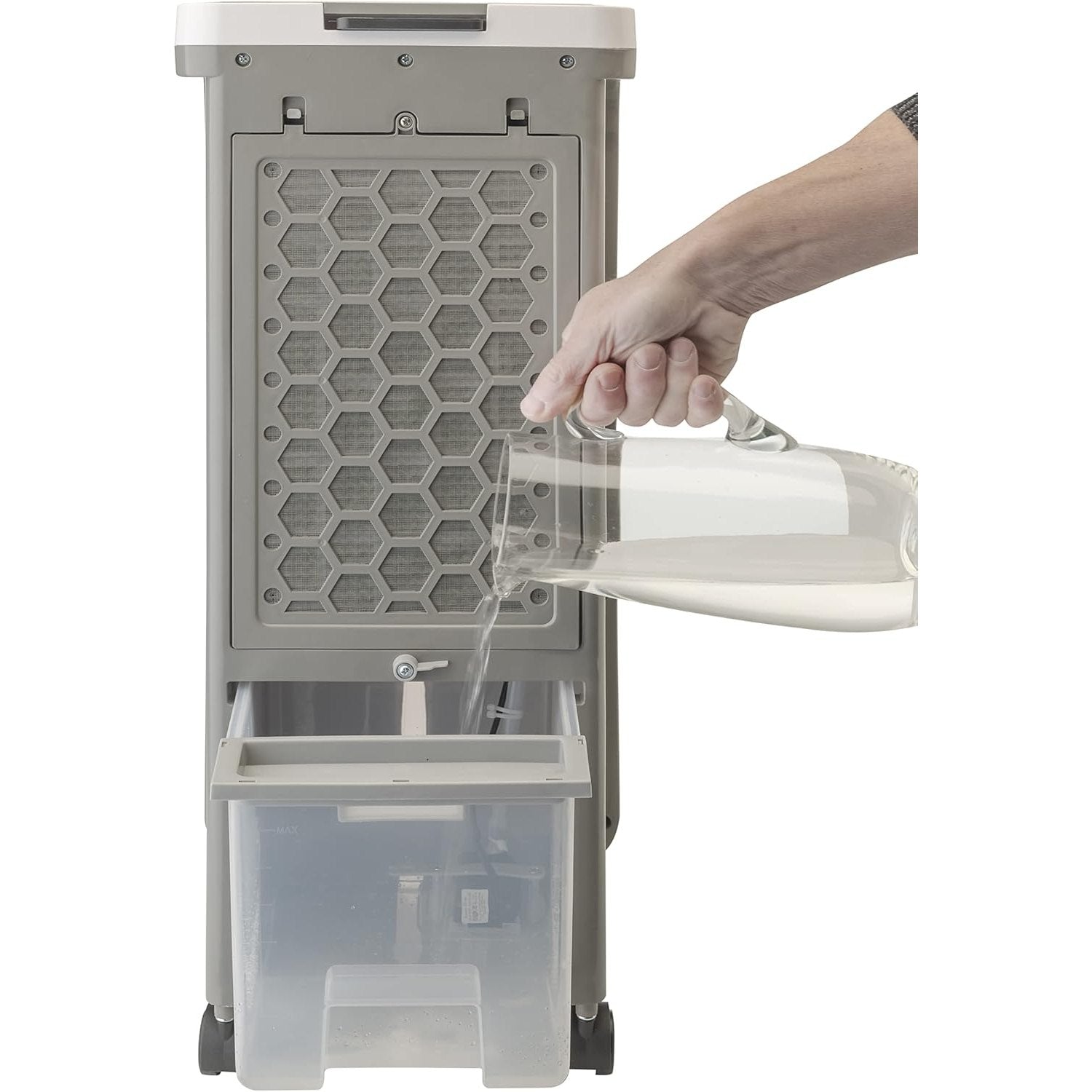 Bimar VR35 Raffrescatore, Ventilatore, Purificatore d'Aria 3 in 1, Oscillazione Automatica Dx/Sx, Funzione Rinfrescante e 3 Velocità, Serbatoio 7 Litri, 8 ore di Aria Fresca, Filtri Rimovibili