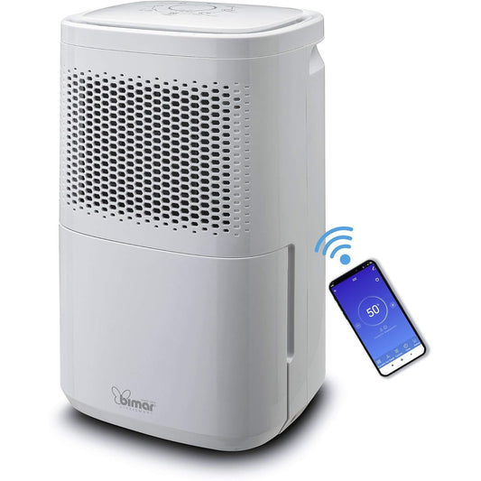 Bimar INB-DEU315 Deumidificatore Wifi, capacità 12litri/24h, Compressore con Gas Refrigerante R290, Controllo Funzioni Tramite App, Controllo vocale. Portatile e potente