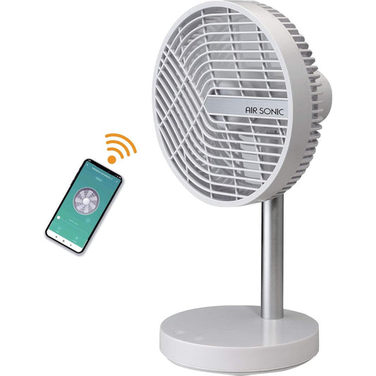 BIMAR VD200 Ventilatore da tavolo 20 cm, Ventilatore Smart con batteria ricaricabile, Ventilatore Wifi con App iOS e Android, Ventilatore wireless, controllo vocale