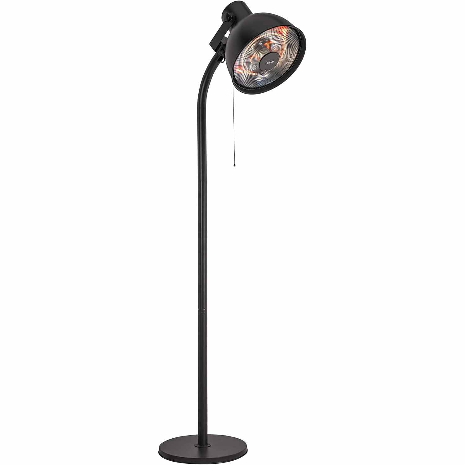 bimar HR311 Stufa elettrica da Esterno, stufetta Alogena Radiante a Piantana, Lampada Riscaldante Elettrica per Esterno Potenza 2000W, 3 Potenze di Riscaldamento, in Alluminio, Orientabile Alto/Basso
