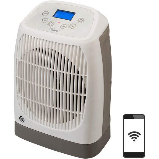 Bimar HF206 Stufetta Elettrica Basso Consumo, Termoventilatore Basso Consumo, Wi-Fi, Controllo Vocale Compatibile con Google Assistant e Amazon Alexa