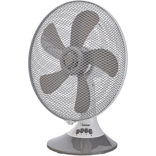 bimar VT433 Ventilatore da Tavolo 40 cm, Ventilatore silezioso,con Selettore 3 Velocità, Elica con 5 con Pale, Orientabile Destra - Sinistra, Inclinazione Regolabile Alto - Basso, Motore 55W