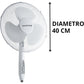 Innoliving Ventilatore a Piantana INN-503ROUNDR con Telecomando, Griglia Mesh, Diametro 40 cm, 3 Velocità, Oscillazione, Altezza Regolabile, Base Rotonda Con Telecomando