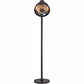 bimar HR311 Stufa elettrica da Esterno, stufetta Alogena Radiante a Piantana, Lampada Riscaldante Elettrica per Esterno Potenza 2000W, 3 Potenze di Riscaldamento, in Alluminio, Orientabile Alto/Basso