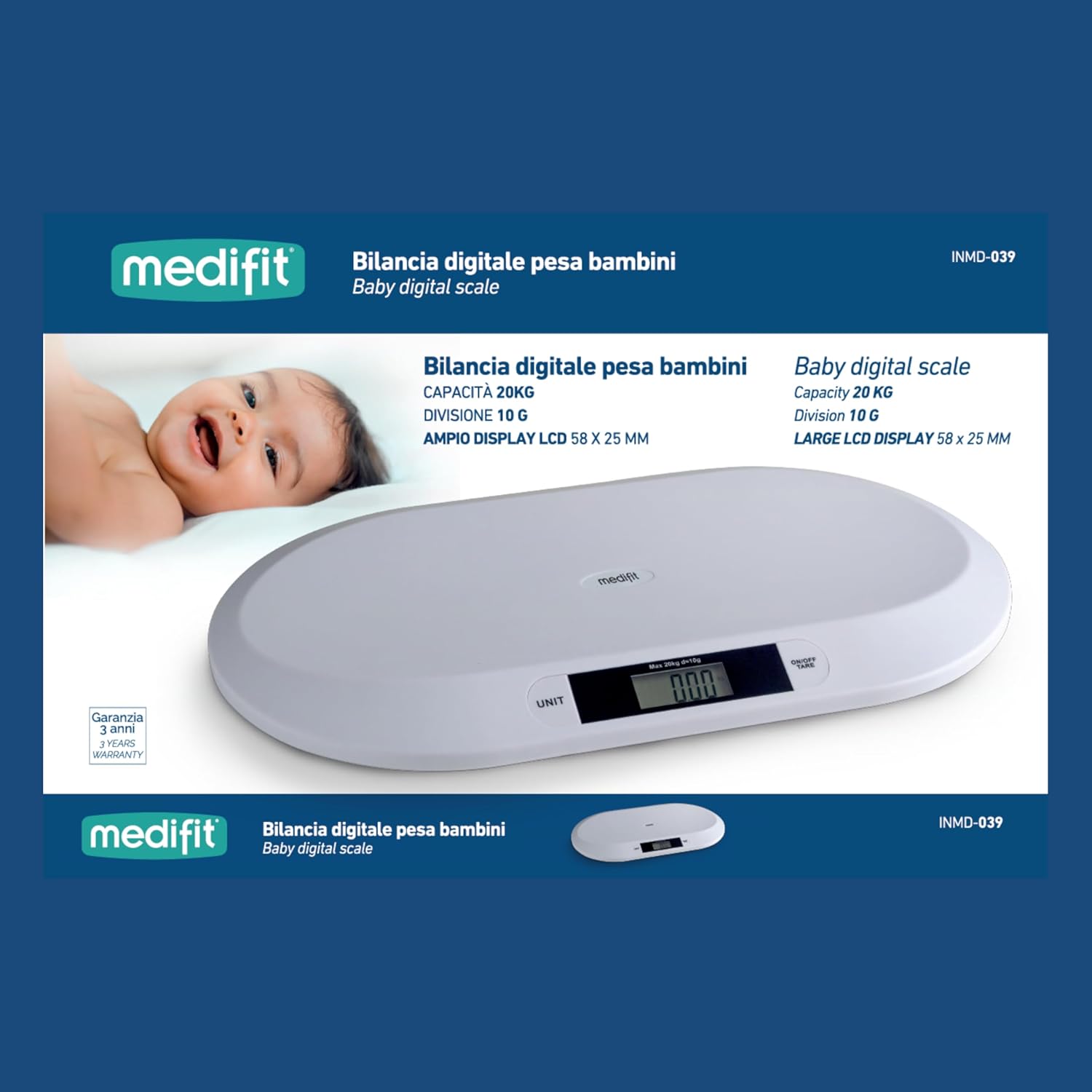 Innoliving INMD-039 Bilancia Baby Digitale ad Alta Precisione
