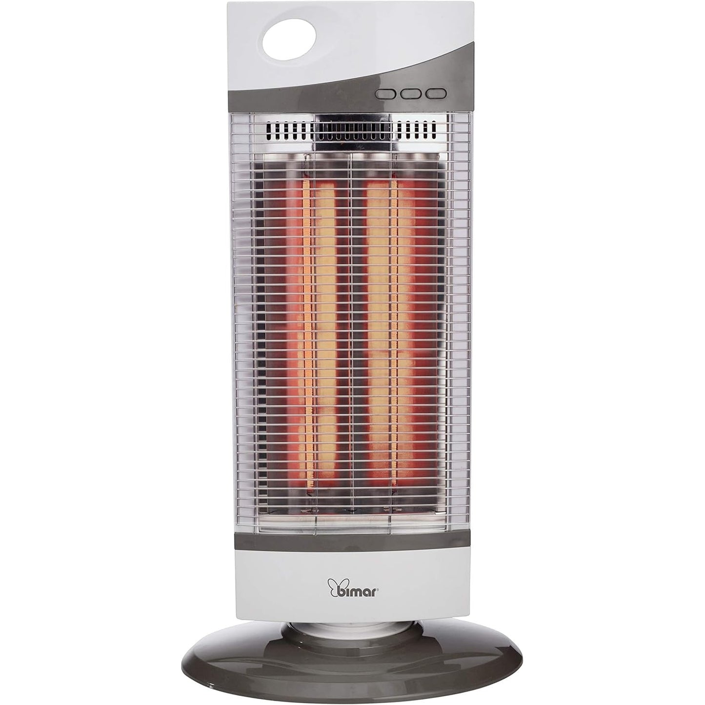 bimar HR301 Stufetta elettrica Basso consumo Infrarossi al Carbonio, Stufa Elettrica per Ambienti Interni, Resistenze Verticali Fibra di Carbonio, Oscillazione DX/SX, 2 potenze Riscaldamento