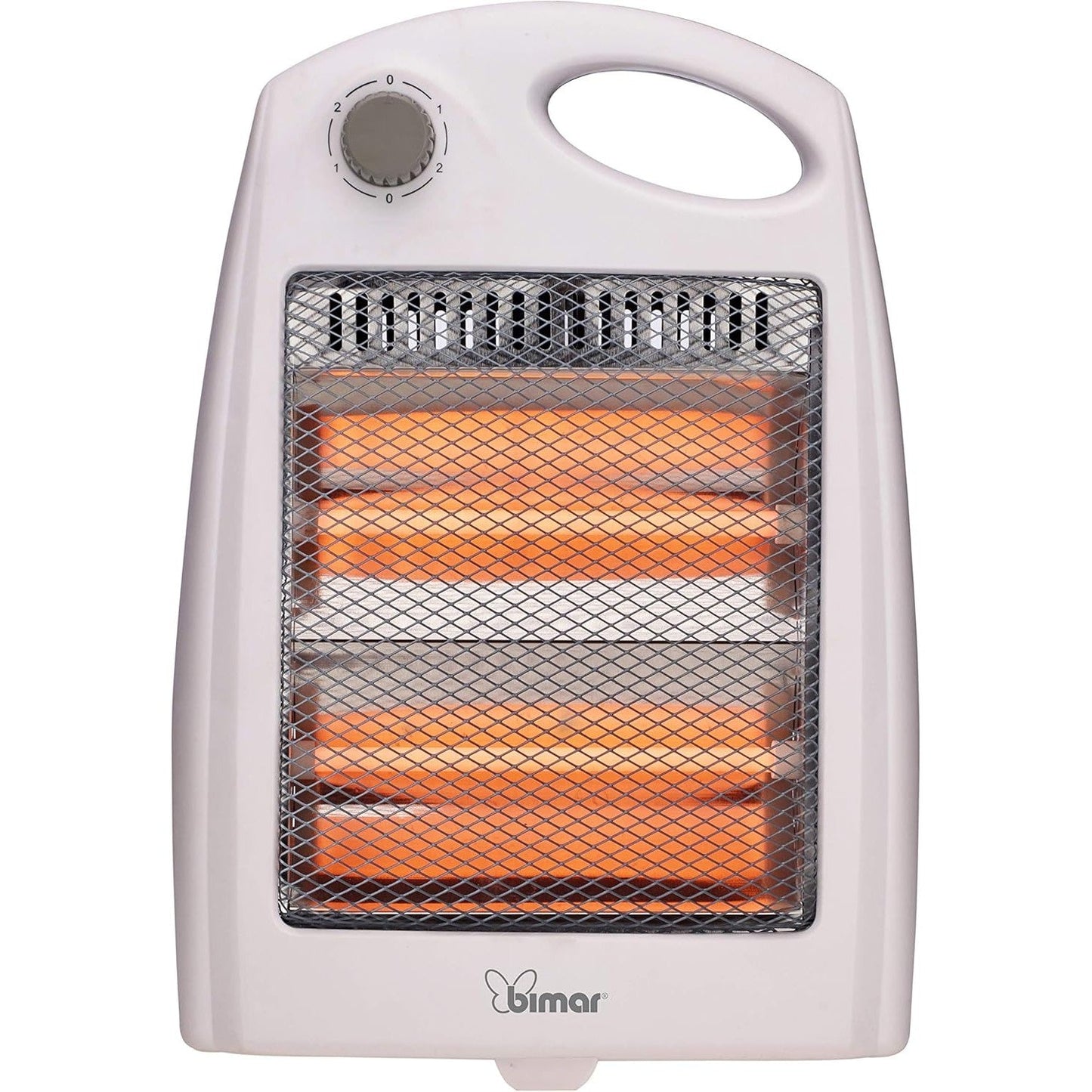 bimar HR304 Stufetta a infrarossi, Stufetta Elettrica a Basso Consumo 800W per Ambienti Piccoli da Esterno/Interno, 2 Resistenze Stufa al Quarzo e 2 Potenze Riscaldamento, Radiatore Portatile