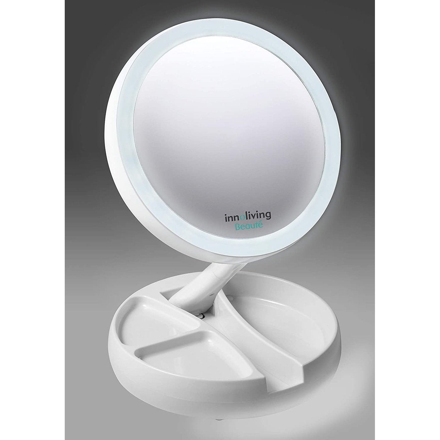 Specchio luminoso doppio lato pieghevole ingrandimento 5x, Innoliving INN-805