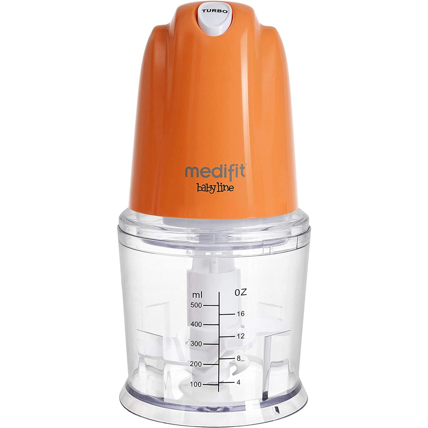 Omogenizzatore Baby tritatutto pappa rapido lame acciaio INOX 500ml, Medifit MD-618
